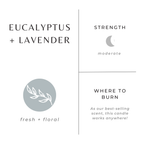 Eucalyptus + Lavender Non-Toxic Candle - Mother's Day Gift