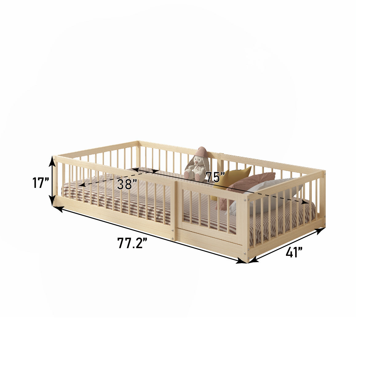 DREAM RAFT MONTESSORI NATURAL FLOOR BED - TWIN