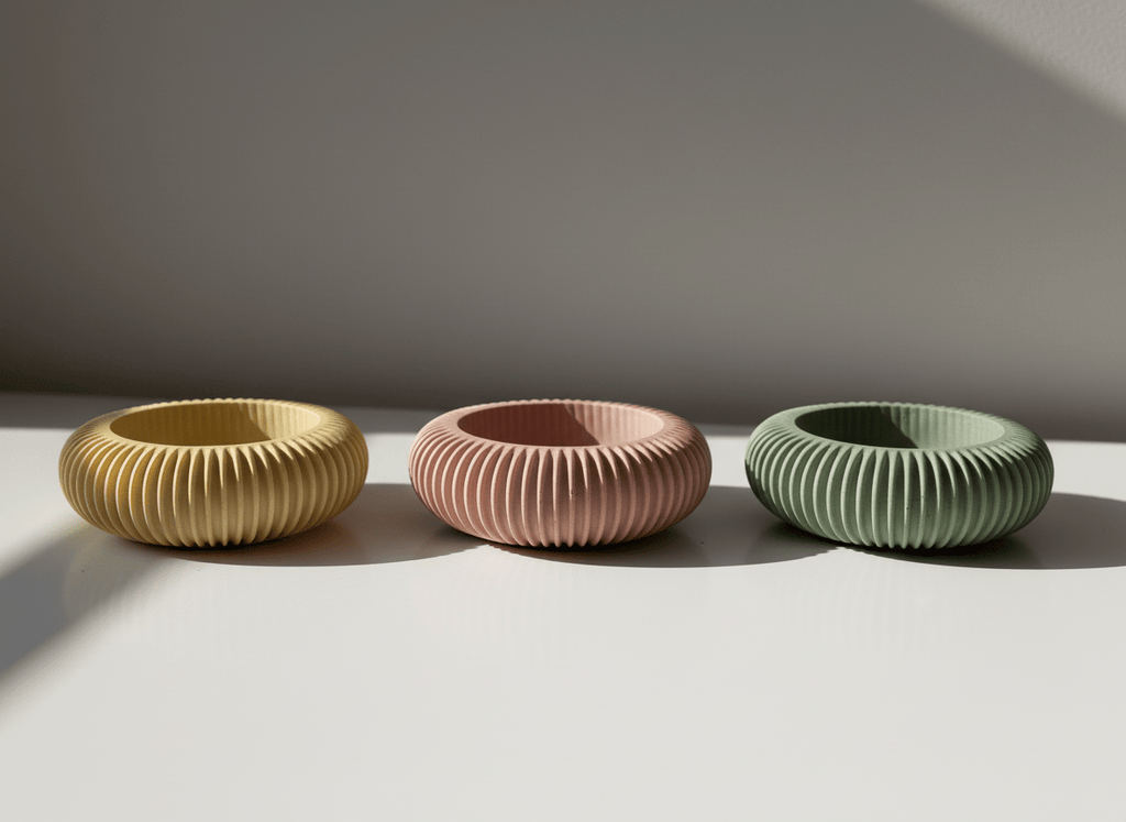 Aura Dish – Ribbed Jewelry Bowl