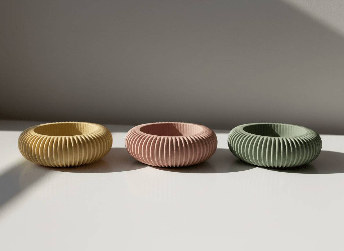 Aura Dish – Ribbed Jewelry Bowl