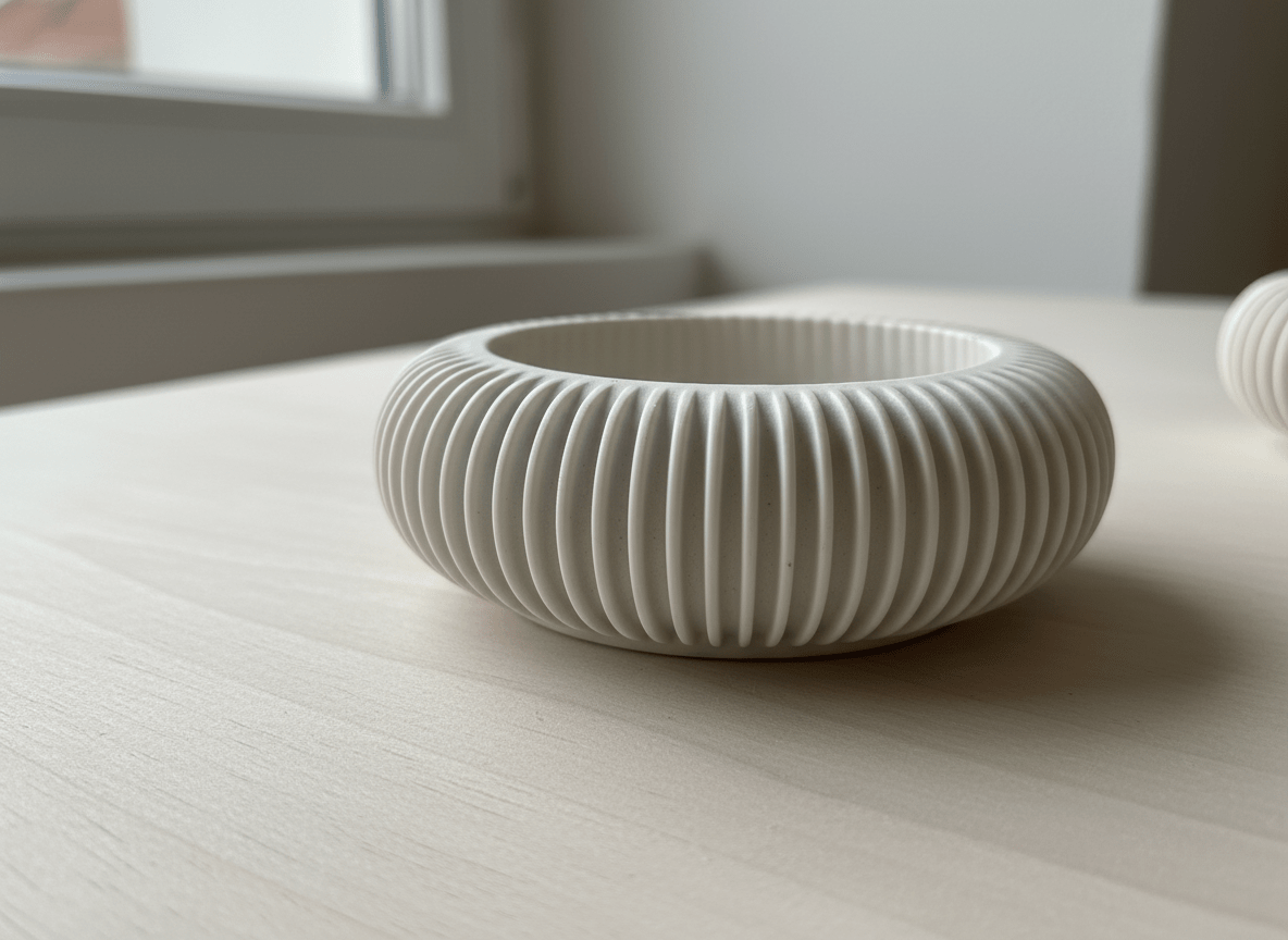 Aura Dish – Ribbed Jewelry Bowl