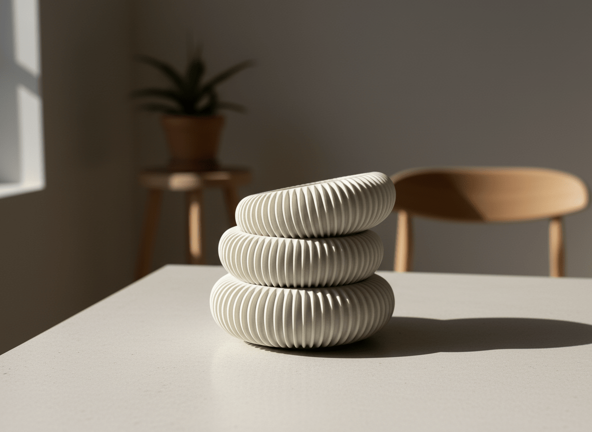 Aura Dish – Ribbed Jewelry Bowl