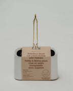 Stainless Steel Cat Litter Scooper with Plastic Stand - Gold